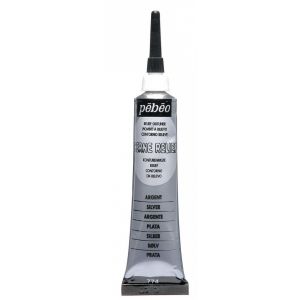 Konturówka do szkła/ceramiki Pebeo Cerne Relief 20ml, Srebrna/Silver